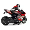 LEAN TOYS Moto deportiva 2.4G con control remoto, alcance 35 m, roja