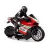 LEAN TOYS Moto deportiva 2.4G con control remoto, alcance 35 m, roja