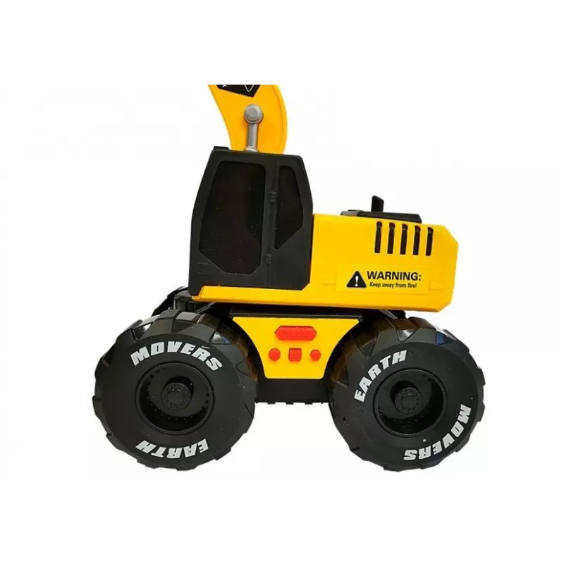 LEAN TOYS Excavadora con resorte Sonidos y luces