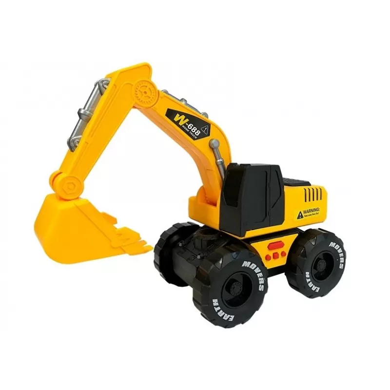 LEAN TOYS Excavadora con resorte Sonidos y luces