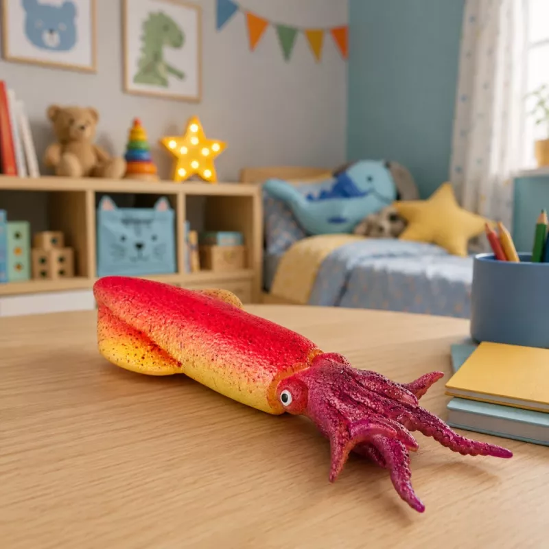 Figura de goma de pulpo estirable LEAN TOYS realista animal marino 14 cm
