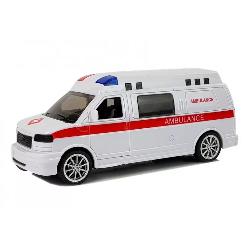 LEAN TOYS Ambulancia con sonido, luz y sirena