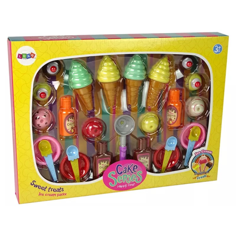 LEAN TOYS Set de dulces helado cupcakes salsas cucharas