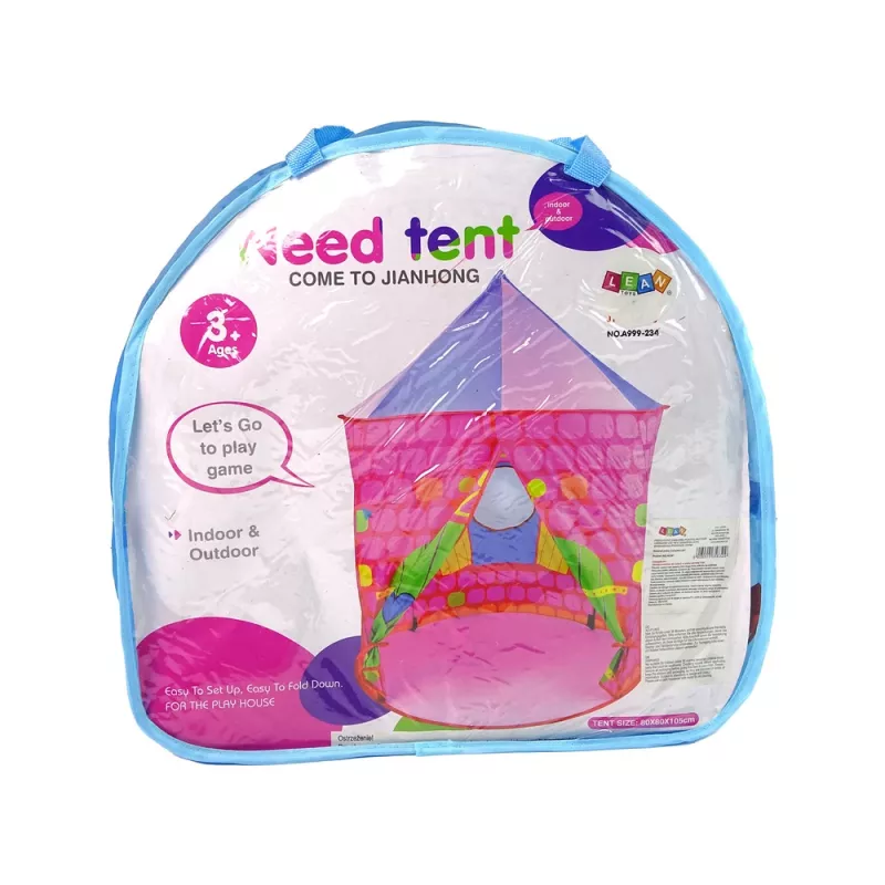 LEAN TOYS Tienda palacio castillo de princesas base para niños rosa
