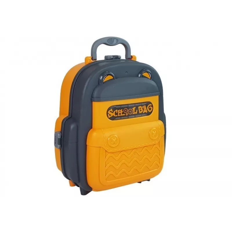 LEAN TOYS Set de herramientas con mochila, taller naranja y gris