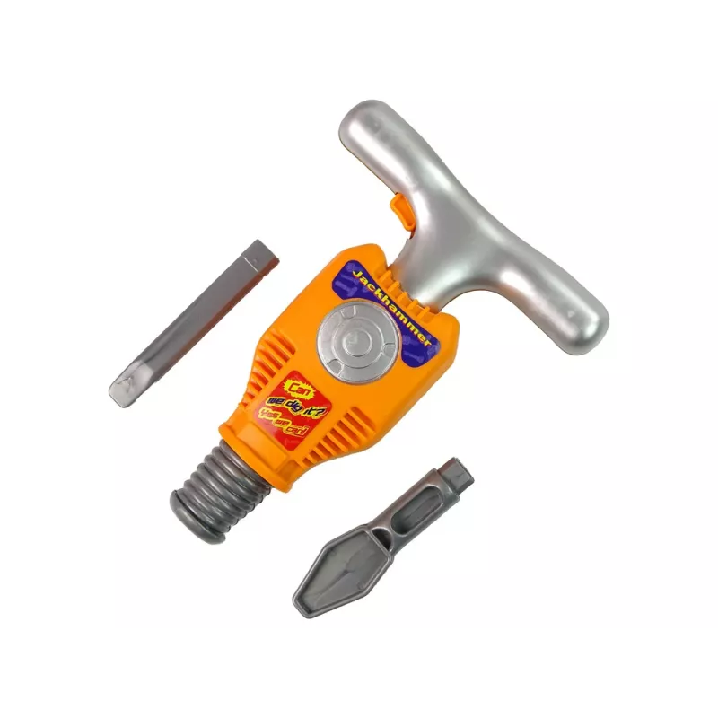LEAN TOYS Set de herramientas para el pequeño constructor – martillo neumático