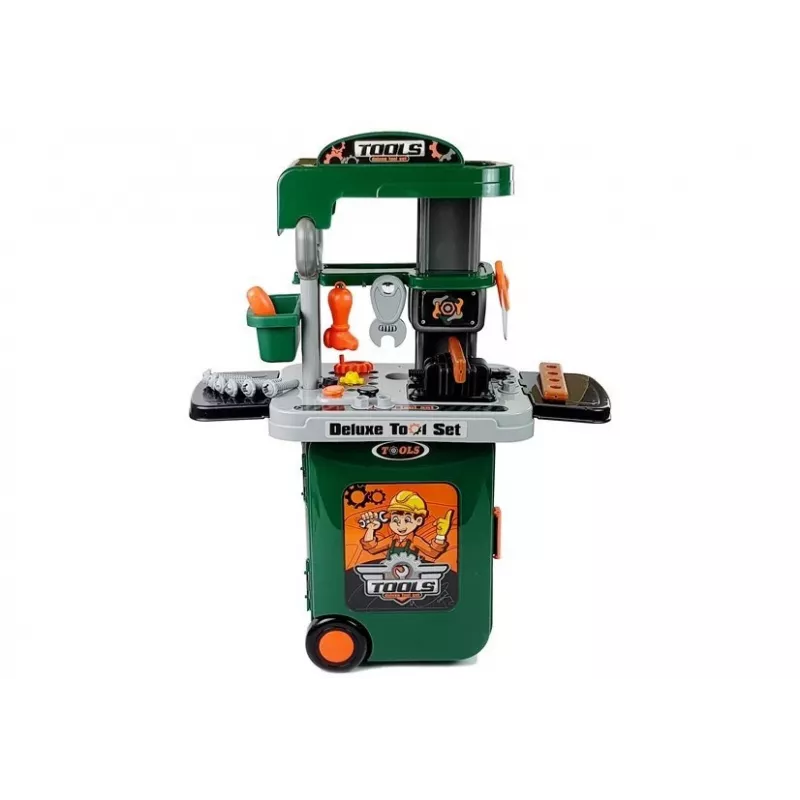LEAN TOYS Set de herramientas en trolley taller sierra destornillador