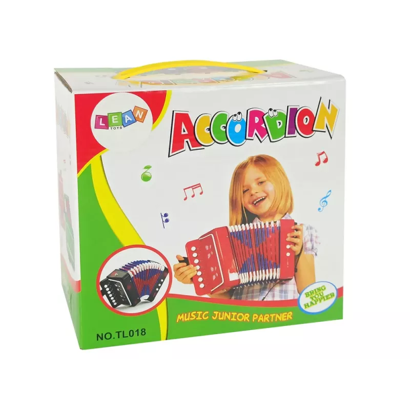 LEAN TOYS Acordeón de juguete para pequeños músicos, azul (modelo 9423)