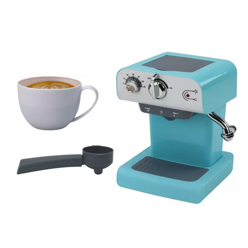 LEAN TOYS Cafetera de juguete electrodoméstico agua vapor turquesa