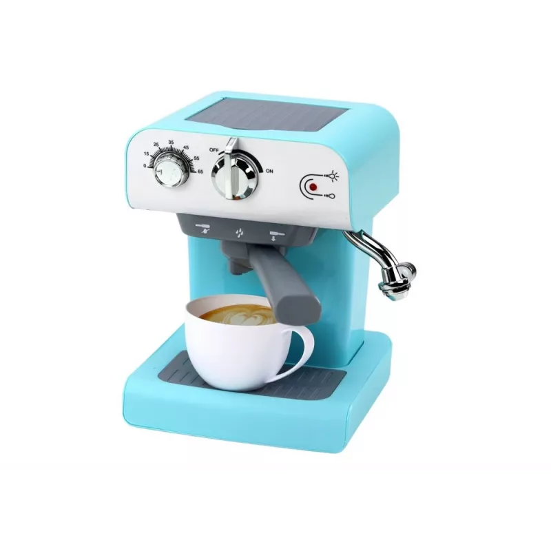LEAN TOYS Cafetera de juguete electrodoméstico agua vapor turquesa