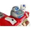 LEAN TOYS Mercado de juguete con carrito de compra, caja, escáner y alimentos