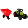 LEAN TOYS Tractor de granja con remolque de grano desmontable sonido verde