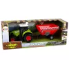 LEAN TOYS Tractor de granja con remolque de grano desmontable sonido verde