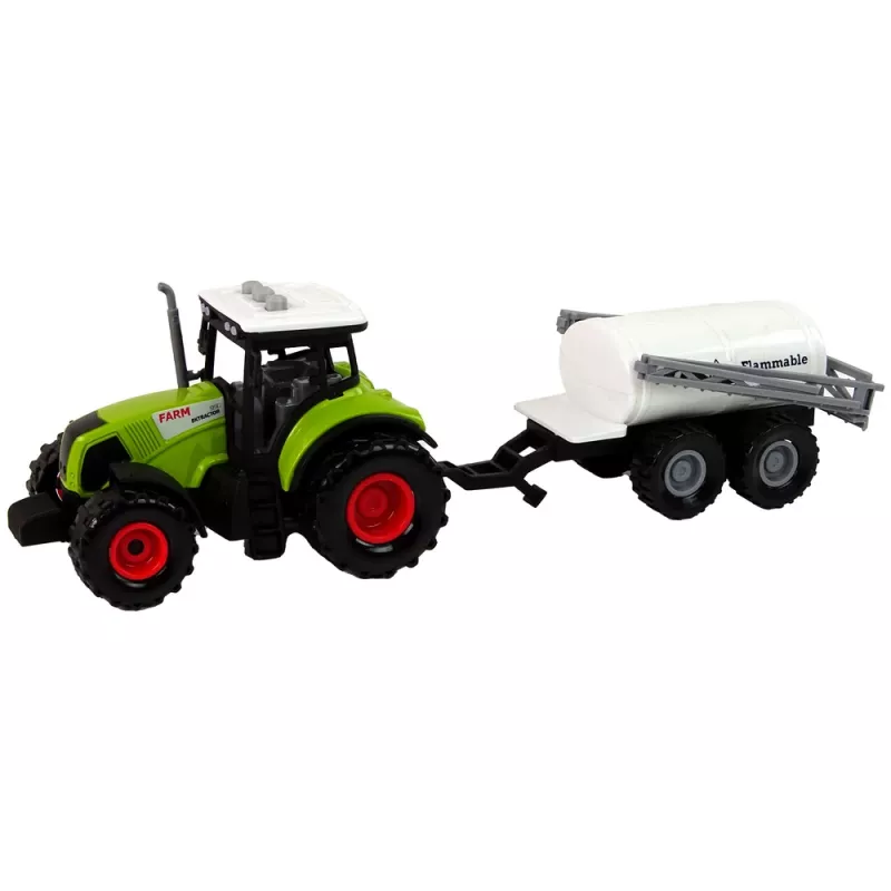 LEAN TOYS Tractor para niños con remolque coche de granja