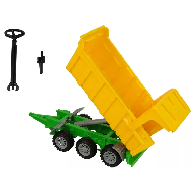 LEAN TOYS Tractor volquete rojo tractor amarillo 50 cm