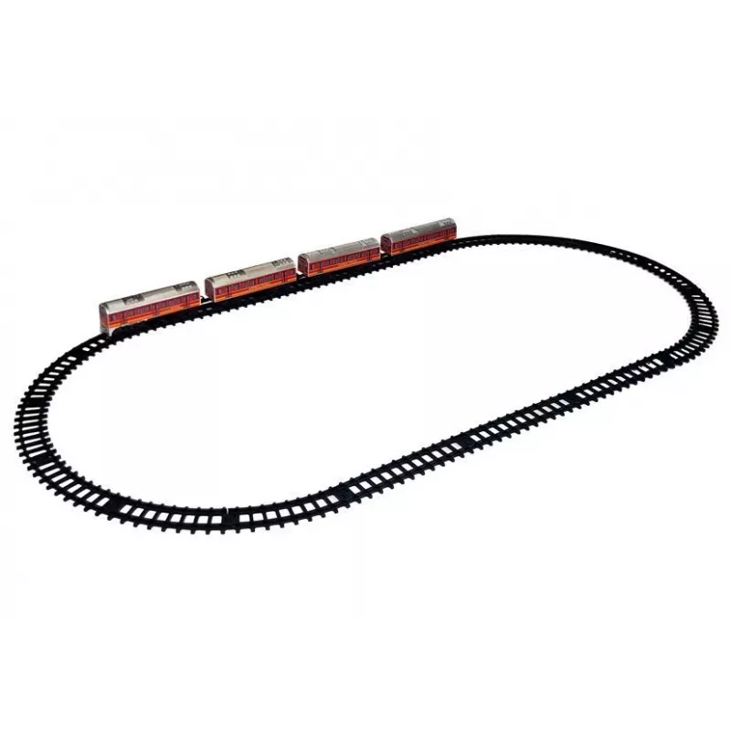 LEAN TOYS Vías de tren con pilas 33 piezas