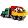 LEAN TOYS Camión grúa transporte contenedor de basura sonido