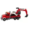 LEAN TOYS Camión con excavadora tractor excavadora sonido luz