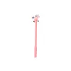 LEAN TOYS Bolígrafo unicornio capuchón negro recambio mix blanco rosa 0,5mm