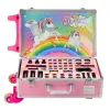 LEAN TOYS maleta con ruedas unicornio rosa set de belleza
