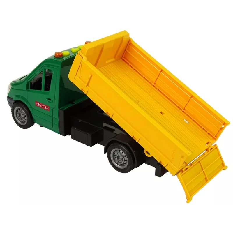 LEAN TOYS Vehículo coche de carretera volquete propulsión por fricción accesorio de carretera sonido