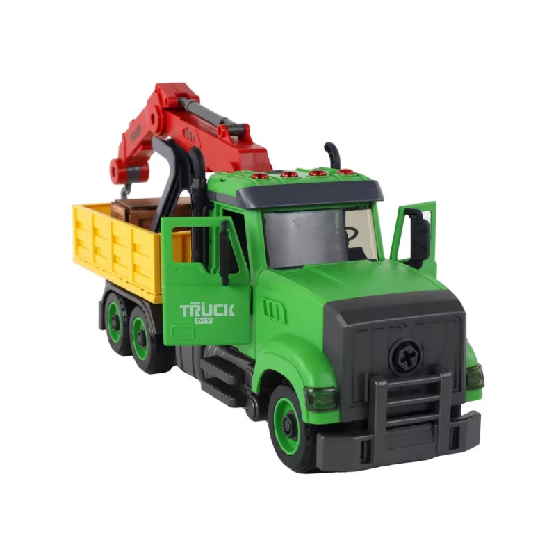 LEAN TOYS Grúa Volquete Vehículo para Atornillar y Desatornillar DIY