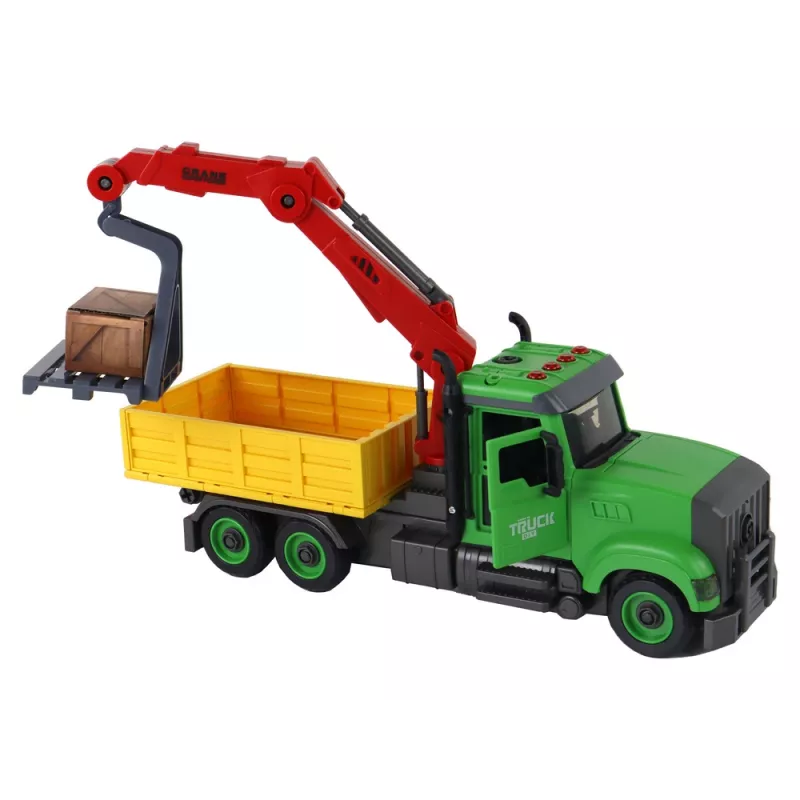 LEAN TOYS Grúa Volquete Vehículo para Atornillar y Desatornillar DIY
