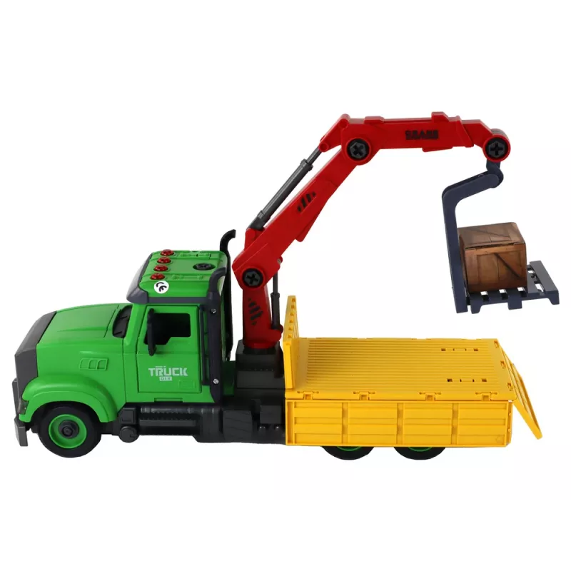 LEAN TOYS Grúa Volquete Vehículo para Atornillar y Desatornillar DIY