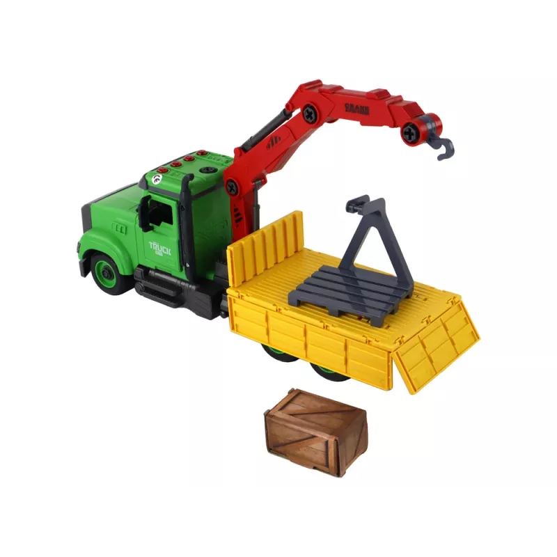 LEAN TOYS Grúa Volquete Vehículo para Atornillar y Desatornillar DIY