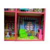 LEAN TOYS Villa casa de muñecas grande 6 habitaciones muebles accesorios 128 piezas
