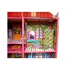 LEAN TOYS Villa casa de muñecas grande 6 habitaciones muebles accesorios 128 piezas