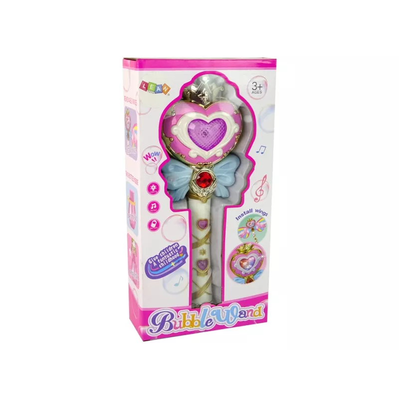 LEAN TOYS Palo de Pompas con Luces y Sonidos Rosa