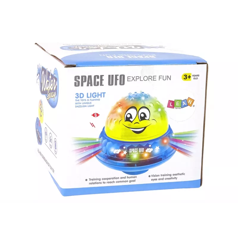 LEAN TOYS Pelota de agua UFO diodos música Happy rosa