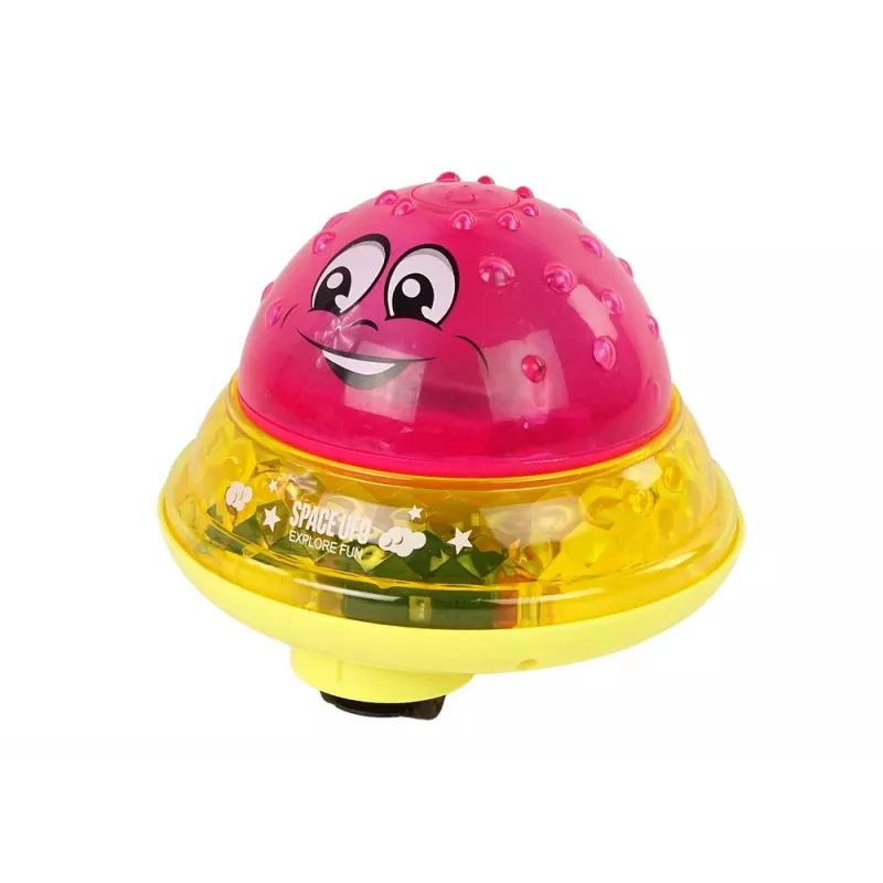 LEAN TOYS Pelota de agua UFO diodos música Happy rosa