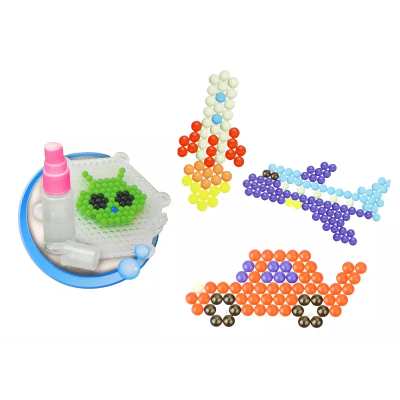 LEAN TOYS Set de Bolas de Agua DIY Abalorios Mágicos 8 Colores Medios de Transporte