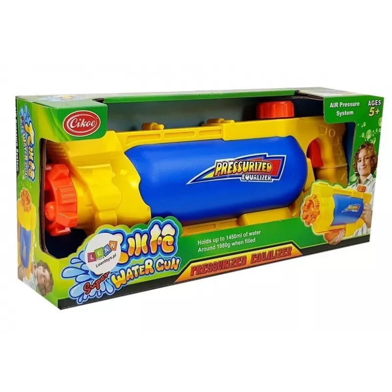 LEAN TOYS Pistola de agua 1450 ml amarillo-azul