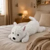 LEAN TOYS perro de peluche West Highland White Terrier mascota de peluche, blanco, 40 cm
