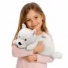 LEAN TOYS perro de peluche West Highland White Terrier mascota de peluche, blanco, 40 cm