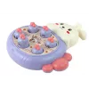 LEAN TOYS Whac-A-Mole Juego arcade morado de conejo que aplasta zanahorias