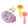 LEAN TOYS Whac-A-Mole Juego arcade morado de conejo que aplasta zanahorias