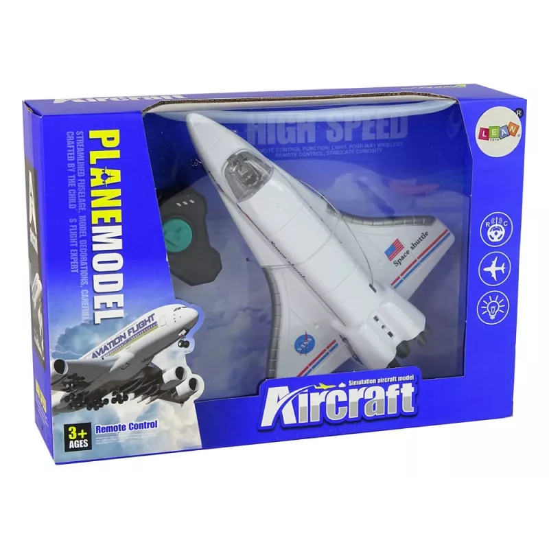 LEAN TOYS Avión de Combate F-16 Radiocontrol Blanco (2,4 GHz, RTF)