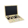 LEAN TOYS Laptop de madera con pizarra y tiza