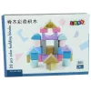 LEAN TOYS Bloques de construcción de madera colores pastel 28 piezas castillo
