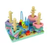 LEAN TOYS Clasificador de bloques de madera Sea World cuentas educativas