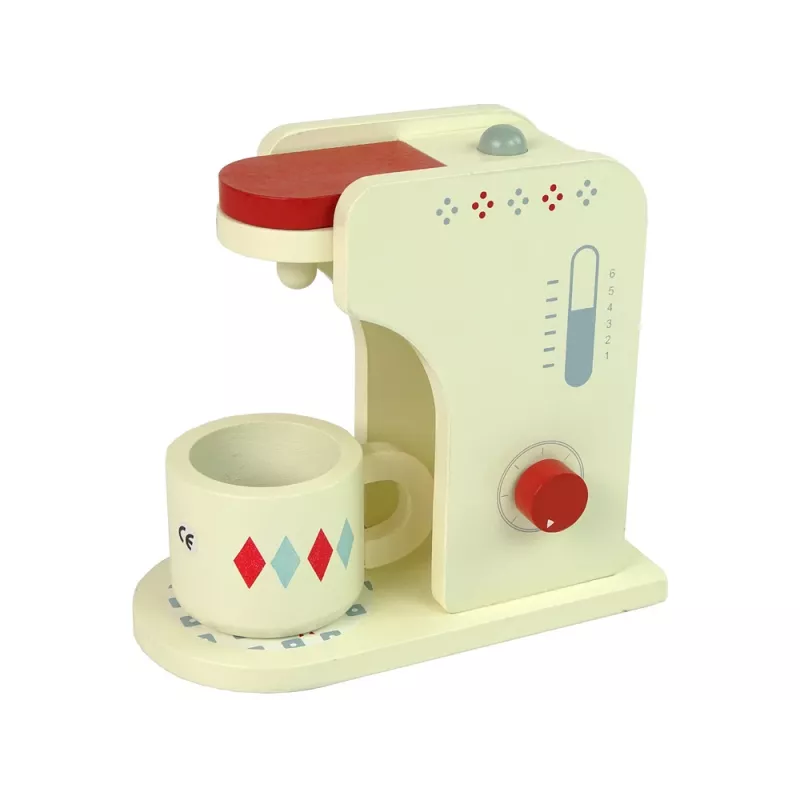 LEAN TOYS Accesorio de cafetera de madera cocina niños