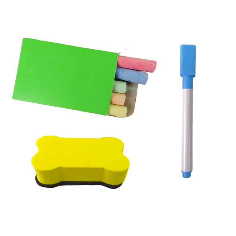 LEAN TOYS Pizarra didáctica de madera 2en1 magnética y de tiza con accesorios mesa de contar multiplicación alfabeto