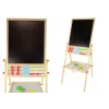 LEAN TOYS Pizarra didáctica de madera 2en1 magnética y de tiza con accesorios mesa de contar multiplicación alfabeto