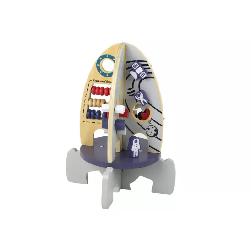 LEAN TOYS Mazo de madera con cuentas y engranajes de aprendizaje