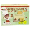 LEAN TOYS Accesorio de tostadora de madera cocina de desayuno niños