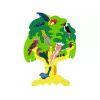 LEAN TOYS Puzzle de bloques de madera DIY árbol con pájaros y loros